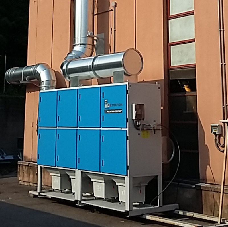 Patronenfilter PULSATRON COMPACT™ für die effiziente Staubfiltration in Industrieumgebungen. patronenfilter pulsatron compact hf group