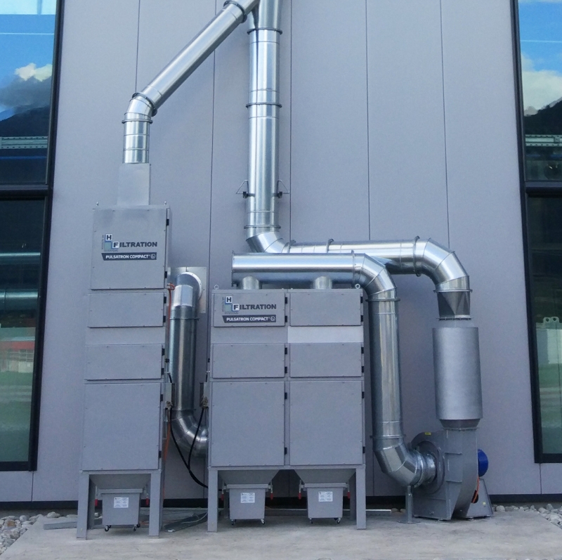 Patronenfilter PULSATRON COMPACT™ für die effiziente Staubfiltration in Industrieumgebungen. patronenfilter pulsatron compact hf group